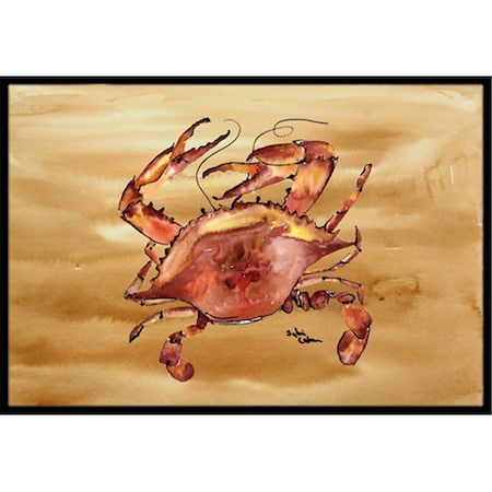 Carolines Treasures 24 x 36 in. Cooked Crab Sandy Beach Indoor Or Outdoor Mat 8154JMAT